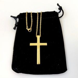 18k Real Gold Plated 'Jordan' Cross Necklace